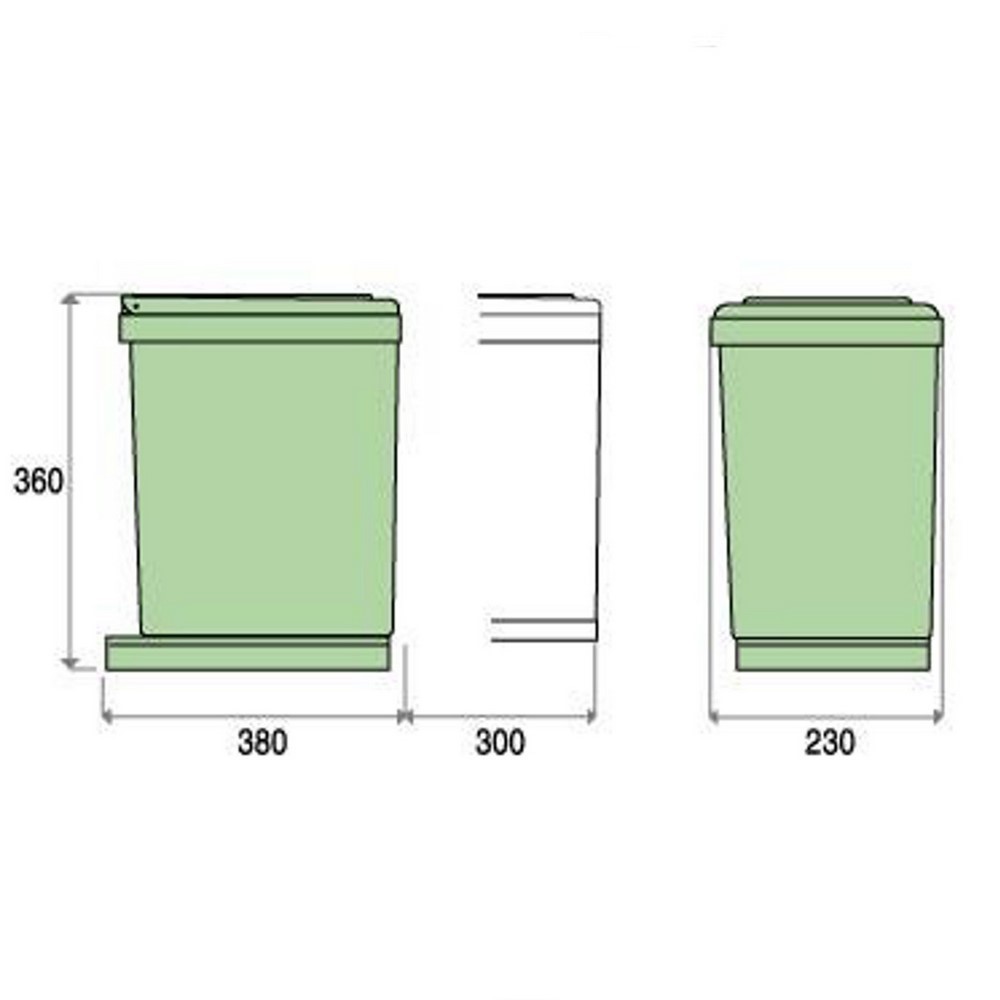 Acquista online Gollinucci Pattumiera lavello 2 cesti estraibili totale 15 litri grigio art283 Gollinucci